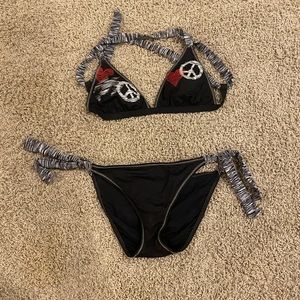 Lucky Brand black string bikini XL